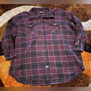 Dickies, Plus Sized, Plaid, Flannel, Button Down,
Shirt